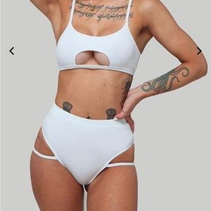 CXIX LA bottoms ribbed white xxs